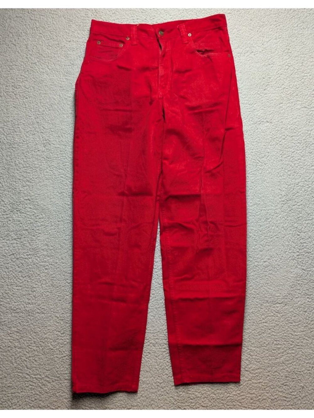 Code Zero Authentic Size 34 Red Cotton Denim Pants Straight Fit Vintage USA